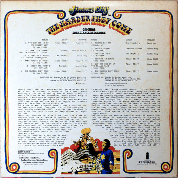 Various : The Harder They Come (Original Soundtrack Recording) (LP, Comp, RE)
