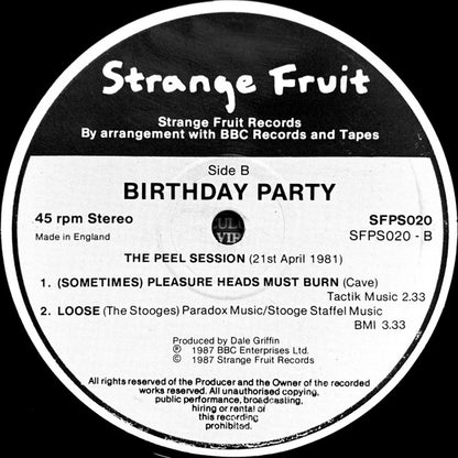 The Birthday Party : The Peel Session (21st April 1981) (12")