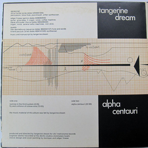 Tangerine Dream : Alpha Centauri (LP, Album, RE)