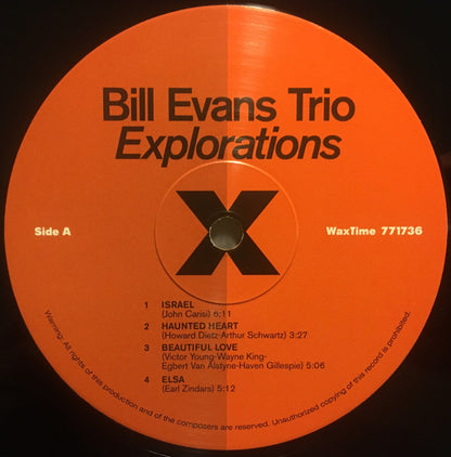 Bill Evans Trio* : Explorations (LP, Album, Ltd, RE, RM, 180)