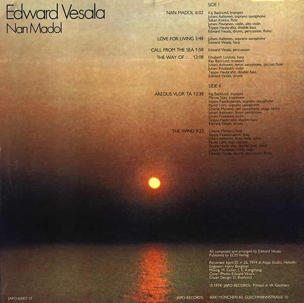 Edward Vesala : Nan Madol (LP, Album)