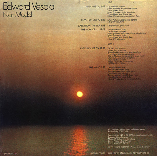 Edward Vesala : Nan Madol (LP, Album)