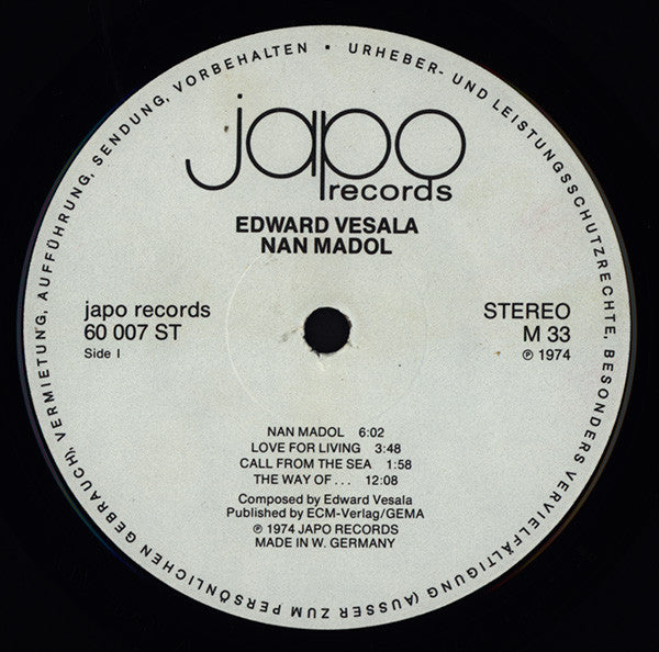Edward Vesala : Nan Madol (LP, Album)