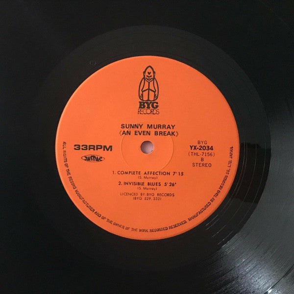 Sunny Murray : An Even Break (Never Give A Sucker) (LP, Album, RE)