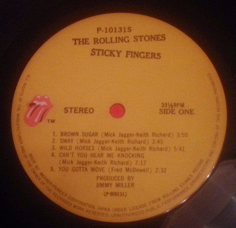 The Rolling Stones : Sticky Fingers (LP, Album, RE, Zip)