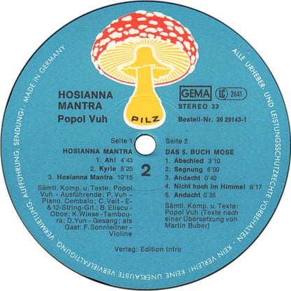 Popol Vuh : Hosianna Mantra (LP, Album, RE, Gat)