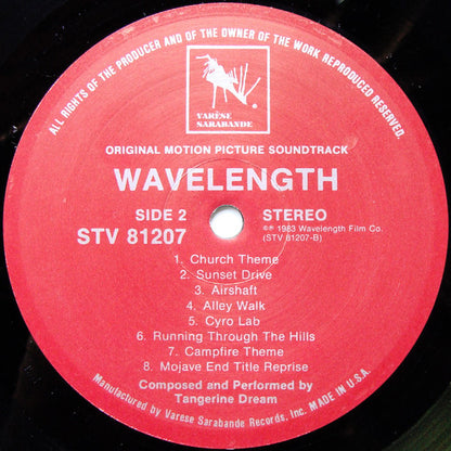Tangerine Dream : Wavelength (Original Soundtrack) (LP, Album)
