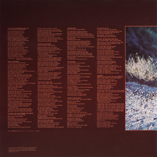 Stevie Wonder : Talking Book (LP, Album, RE, Gat)