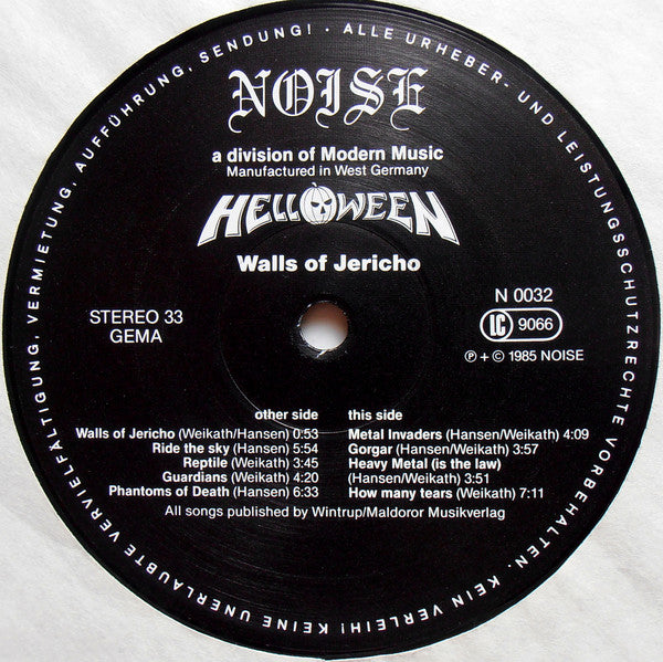 Helloween : Walls Of Jericho (LP, Album)