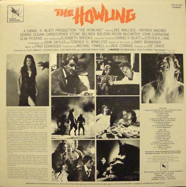 Pino Donaggio : The Howling (Original Motion Picture Soundtrack) (LP, Album)
