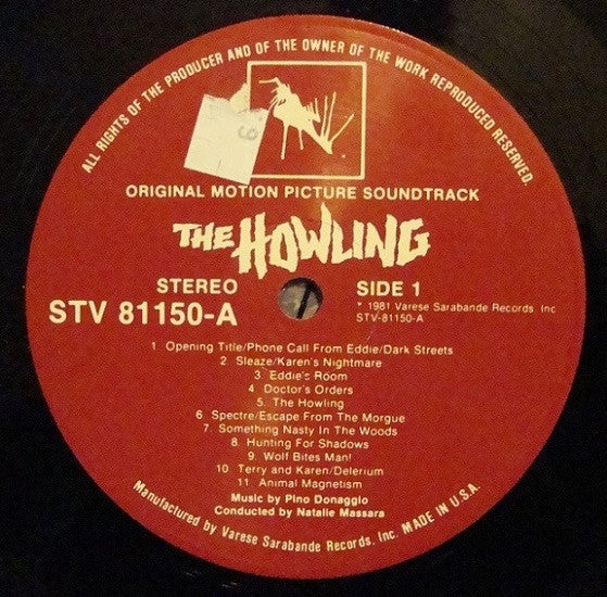 Pino Donaggio : The Howling (Original Motion Picture Soundtrack) (LP, Album)