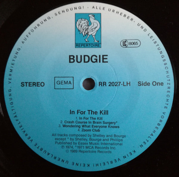 Budgie : In For The Kill (LP, Album, RE)