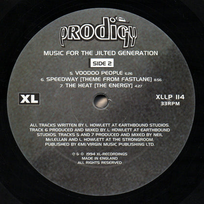 The Prodigy : Music For The Jilted Generation (2xLP, Album, RE, RP)