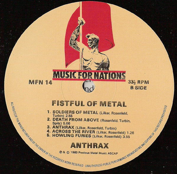 Anthrax : Fistful Of Metal (LP, Album)