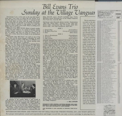 Bill Evans Trio* Featuring Scott La Faro* : Sunday At The Village Vanguard (LP, Album, RE)