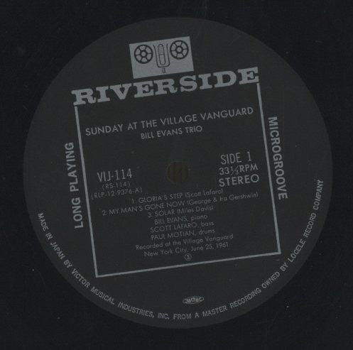 Bill Evans Trio* Featuring Scott La Faro* : Sunday At The Village Vanguard (LP, Album, RE)