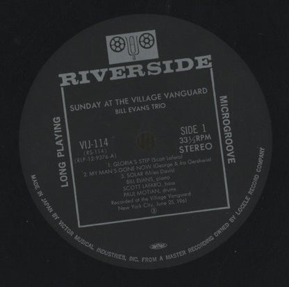 Bill Evans Trio* Featuring Scott La Faro* : Sunday At The Village Vanguard (LP, Album, RE)