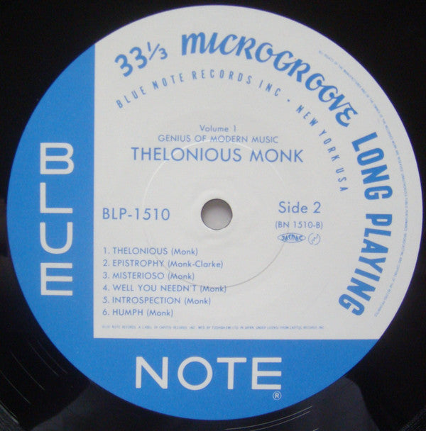 Thelonious Monk : Genius Of Modern Music Volume 1 (LP, Comp, Mono, RE, RM)