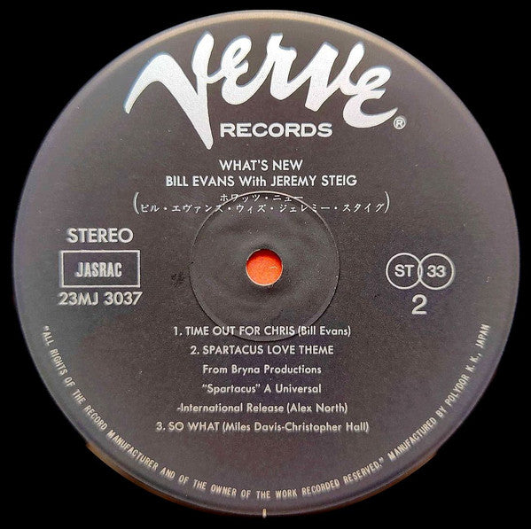 Bill Evans With Jeremy Steig : What's New (LP, Album, RE)
