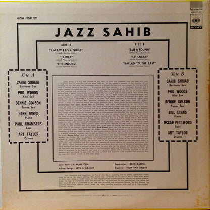 Sahib Shihab : Jazz Sahib (LP, Album)