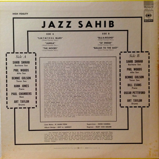 Sahib Shihab : Jazz Sahib (LP, Album)