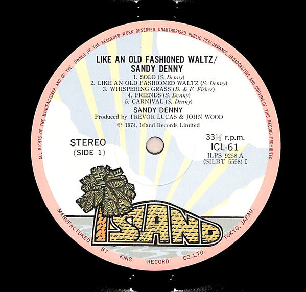 Sandy Denny : Like An Old Fashioned Waltz (LP, Album)