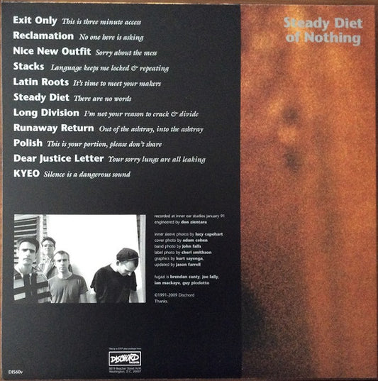 Fugazi : Steady Diet Of Nothing (LP, Album, RE, RM, RP)