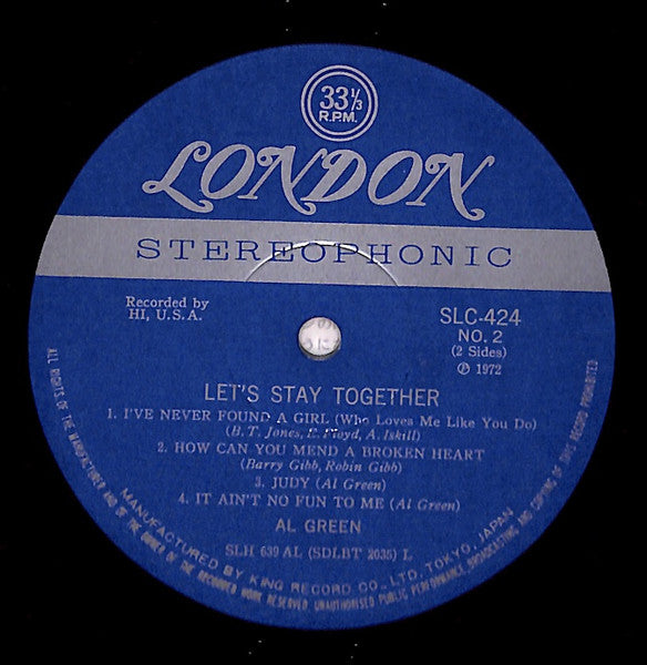 Al Green : Let's Stay Together (LP, Album)