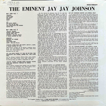 Jay Jay Johnson* : The Eminent Jay Jay Johnson Volume 1 (LP, Comp, Mono, RE, RM)