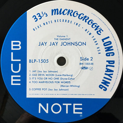 Jay Jay Johnson* : The Eminent Jay Jay Johnson Volume 1 (LP, Comp, Mono, RE, RM)
