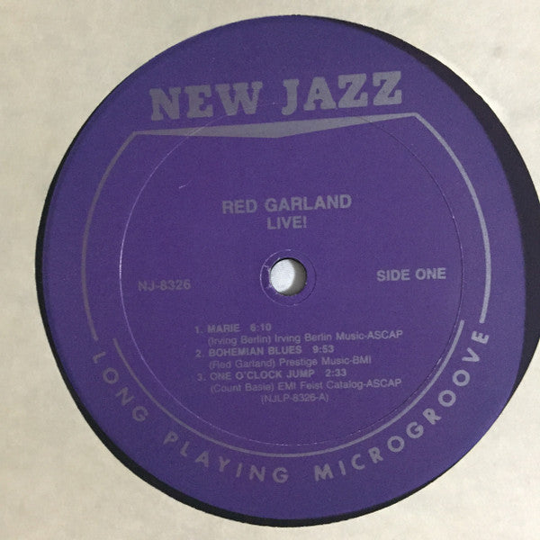 Red Garland : Live! (LP, Album, Mono, RE)