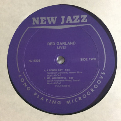 Red Garland : Live! (LP, Album, Mono, RE)