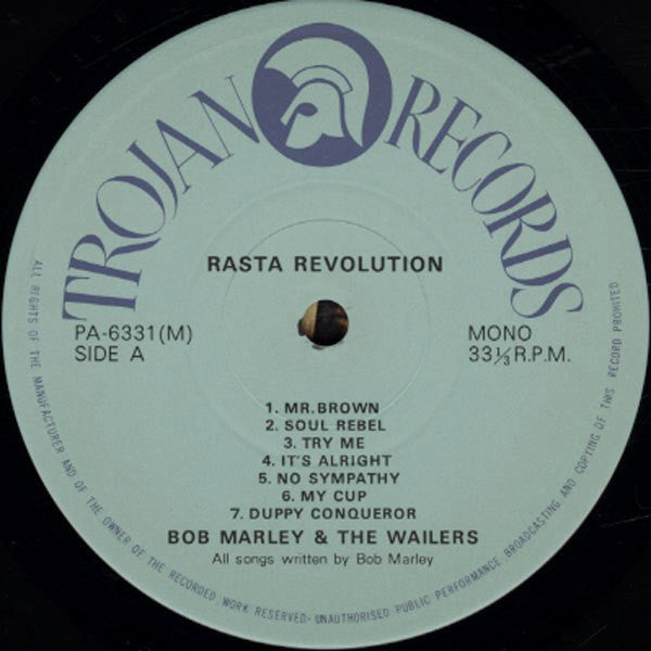 Bob Marley & The Wailers : Rasta Revolution (LP, Comp, Mono)
