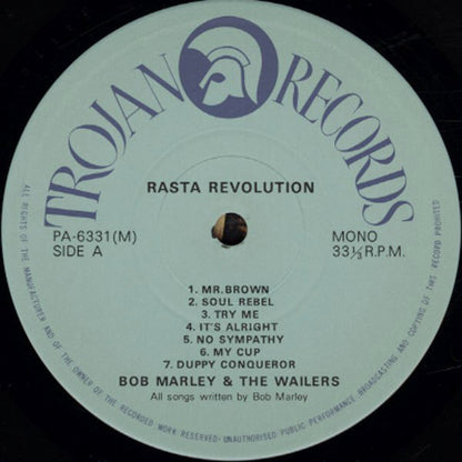 Bob Marley & The Wailers : Rasta Revolution (LP, Comp, Mono)