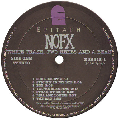 NOFX : White Trash, Two Heebs And A Bean (LP, Album)