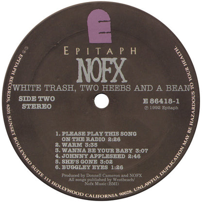 NOFX : White Trash, Two Heebs And A Bean (LP, Album)