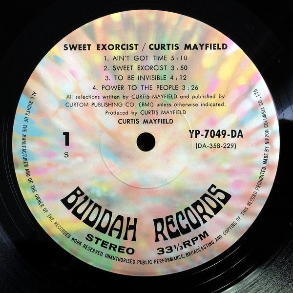 Curtis Mayfield Sweet Exorcist レコード　LP Curtis Mayfield – Sweet Exorcist – Vinyl (LP, Album), 1974