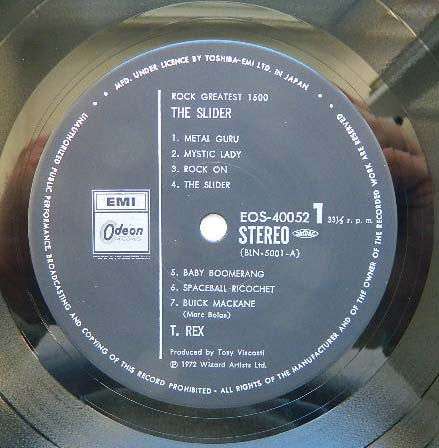 T. Rex : The Slider (LP, Album, RE)