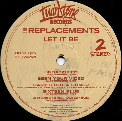 The Replacements : Let It Be (LP, Album, RE)
