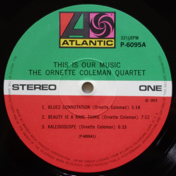 The Ornette Coleman Quartet : This Is Our Music (LP, Album, RE)
