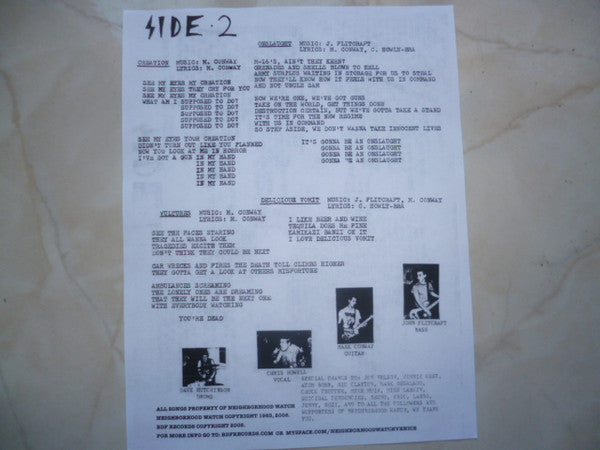 Neighborhood Watch (2) : Neighborhood Watch (12", MiniAlbum, Ltd, RE, Blu)