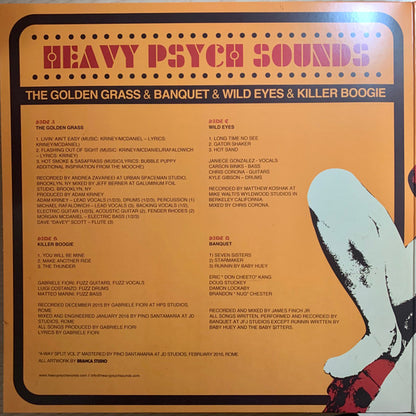 The Golden Grass, Banquet (3), Wild Eyes (4), Killer Boogie : 4-Way Split Vol. 2 (2xLP, Album, Ltd, Gre)