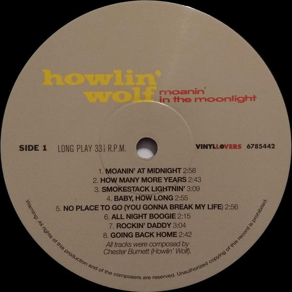 Howlin' Wolf : Moanin' In The Moonlight (LP, Album, Mono, Ltd, RE, 180)