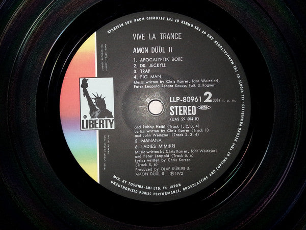 Amon Düül II : Vive La Trance (LP, Album)