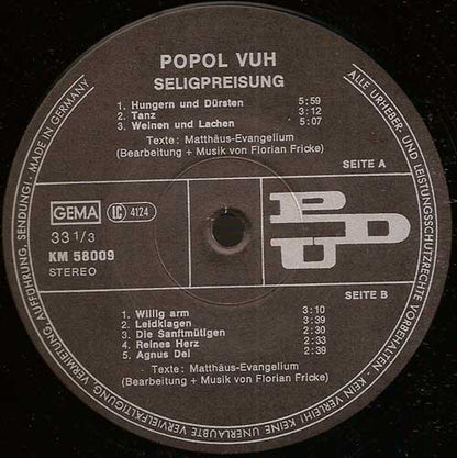 Popol Vuh : Seligpreisung (LP, Album, RE, Gat)