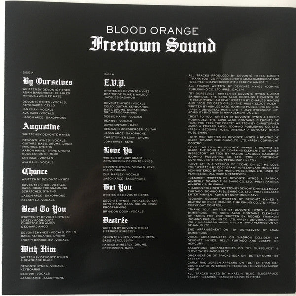 Blood Orange (2) : Freetown Sound (2xLP, Album)