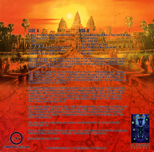 Various Featuring Srei Sothear* And Sin Sisamouth* : Cambodian Psych-Out (LP, Album, Comp, Ltd)