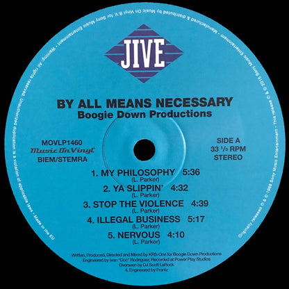 Boogie Down Productions : By All Means Necessary (LP, Album, RE, 180)