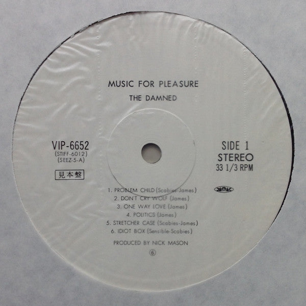 The Damned : Music For Pleasure (LP, Promo)