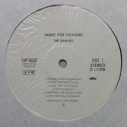 The Damned : Music For Pleasure (LP, Promo)